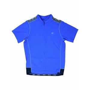 Pearl Izumi Men's Cycling Jersey Blue Short Sleeve 1/4 Zip Bike Shirt Size Large
